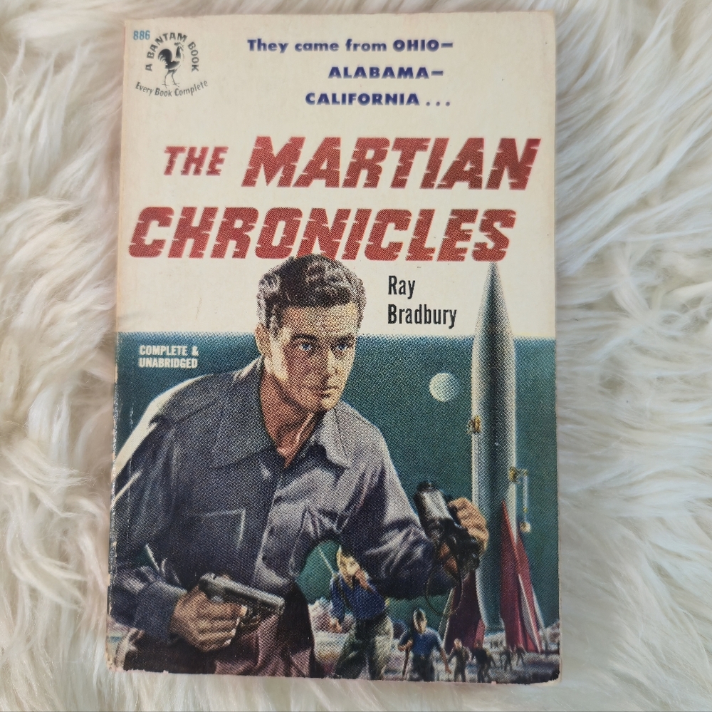 Vintage Ray Bradbury The Martian Chronicles 1951 Bantam Paperback Sci Fi Classic
